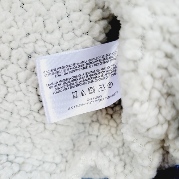 Orvis mens Quarter Zip Sherpa Lined Pullover Sweater Blue Size Medium - Picture 8 of 14